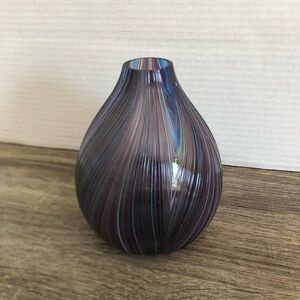 Handblown Multicolour Swirl Glass Vase